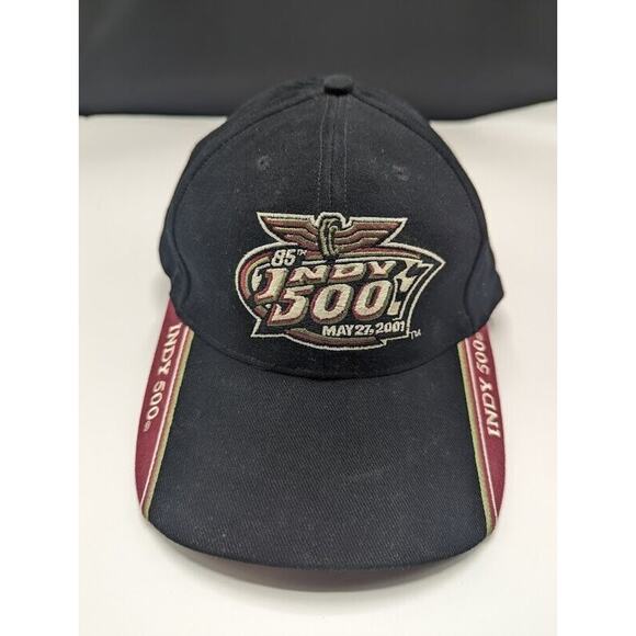 85th Indy 500 INDIANAPOLIS MOTOR SPEEDWAY Black 2001 Hat Cap Adjustable Back - Picture 1 of 7